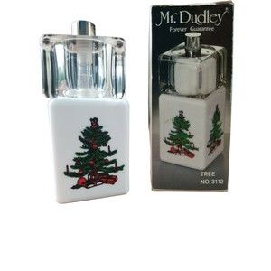 Vintage Mr Dudley Salt Shaker & Pepper Mill 2 / All in one Christmas Tree Design